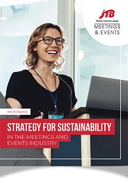 An image showing strategy for sustainability in the meetings and events industry.